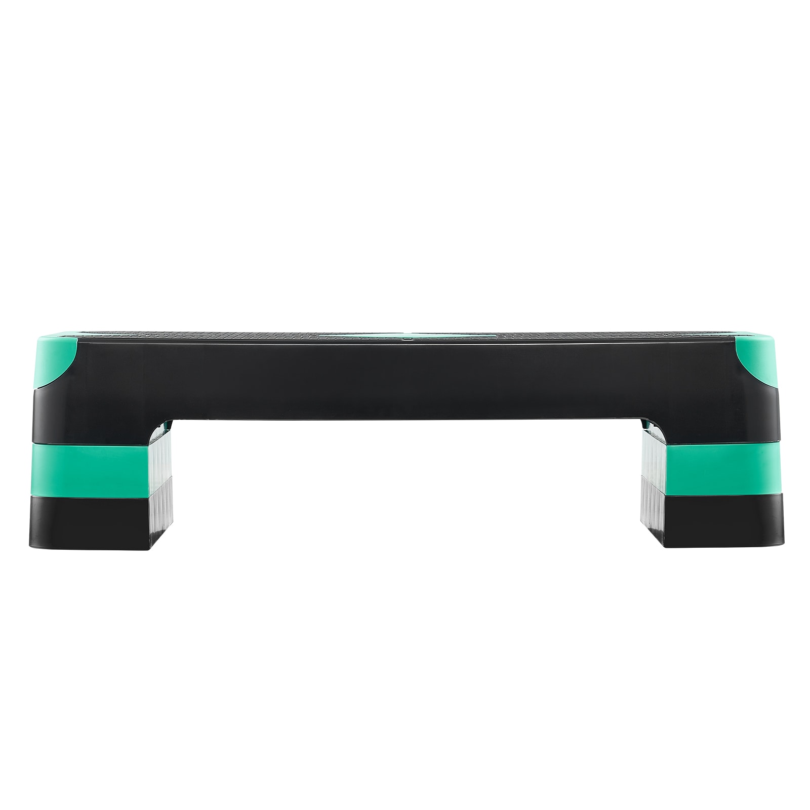 Aerobic Exercise Step Platform Height Adjustable Workout Stepper 4 Riser Green_voghion.com